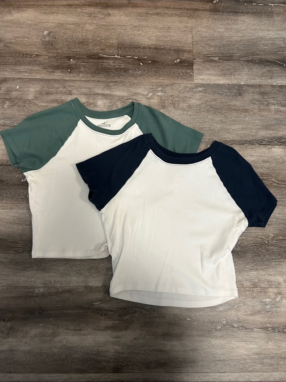 hollister baseball baby tees